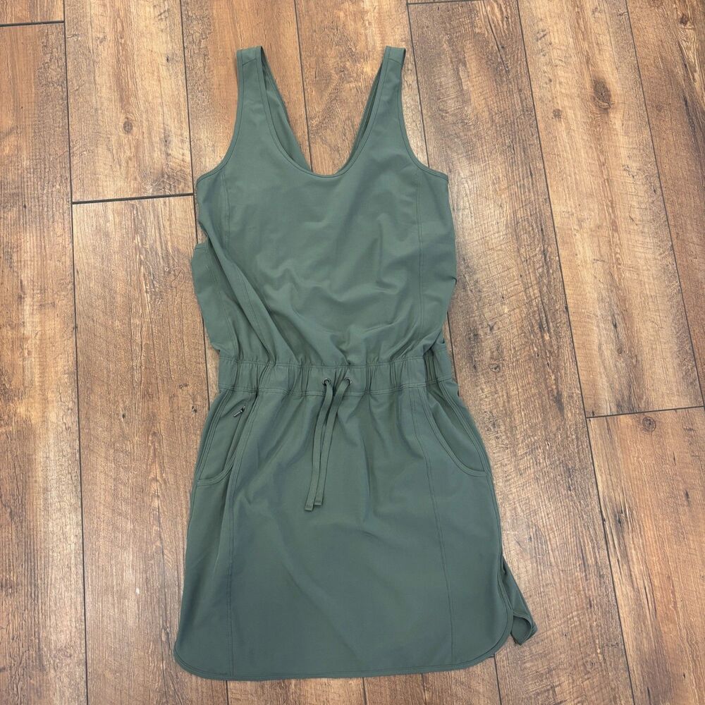 Patagonia Fleetwith Dress Kale Green Scoop Neck Sleeveless Hike REI Women Medium